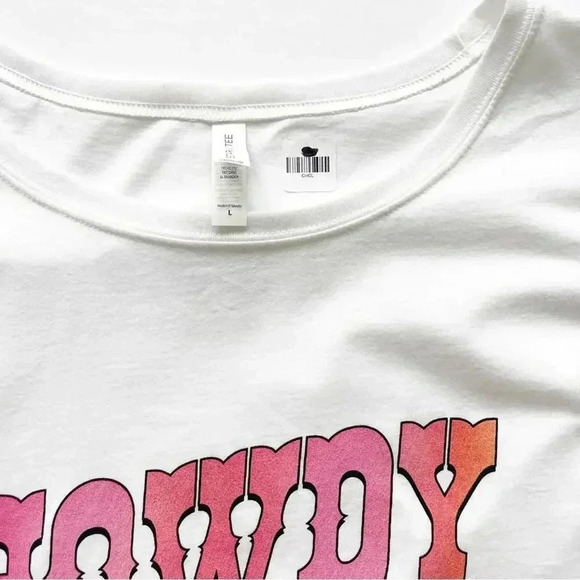 Charlie Southern Howdy Crop Tee Western L NWT - Picture 5 of 7